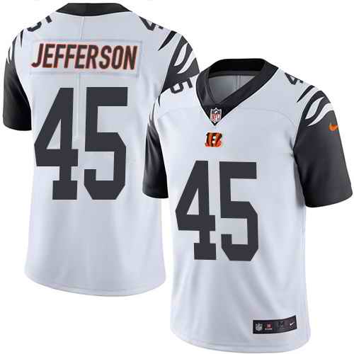 Nike Men & Women & Youth Bengals 45 Malik Jefferson White Color Rush Limited Jersey,We sell and wholesale Nike Men & Women & Youth Bengals 45 Malik Jefferson White Color Rush Limited Jersey on line form chian!